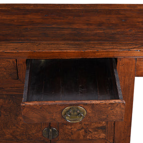 Peking Sideboard Made From Burr Elm - 19th Century