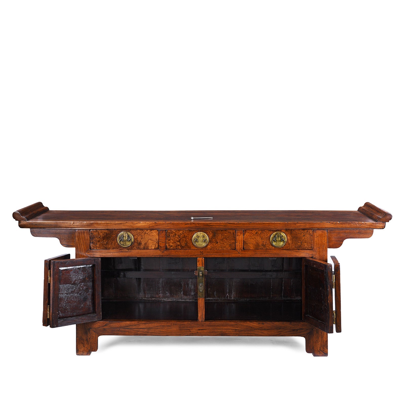 Peking Sideboard Made From Burr Elm - 19th Century