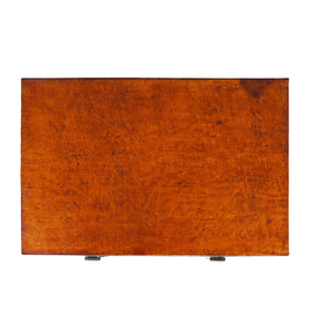 Tan Leather Trunk From Shanghai - Ca 1900