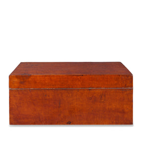 Tan Leather Trunk From Shanghai - Ca 1900