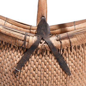 Vintage Woven Willow Farmers Basket - Ca 1950's