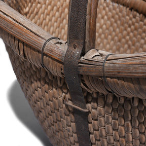 Vintage Woven Willow Farmers Basket - Ca 1950's