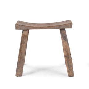 Elm Saddle Stool From Shanxi - 19th Century