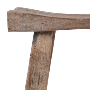 Elm Saddle Stool From Shanxi - 19th Century