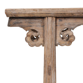 Chinese Elm Spring Bench From Shanxi Province - 19th Century