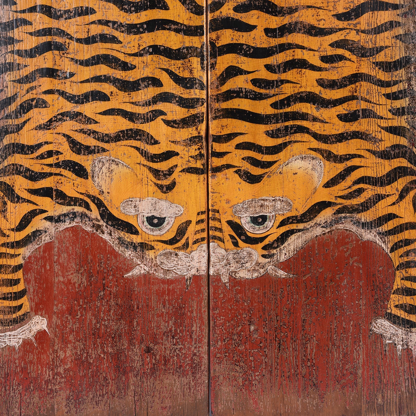 Reproduction Painted Tiger Doors From Qinghai