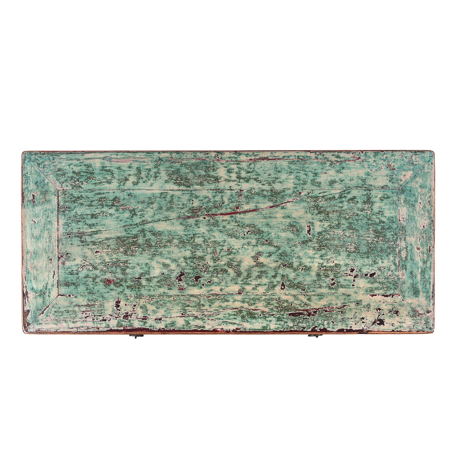 Green Lacquer 2 Drawer Console Table