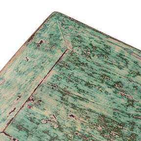 Green Lacquer 2 Drawer Console Table