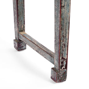 Turquoise Lacquer 3 Drawer Console Table
