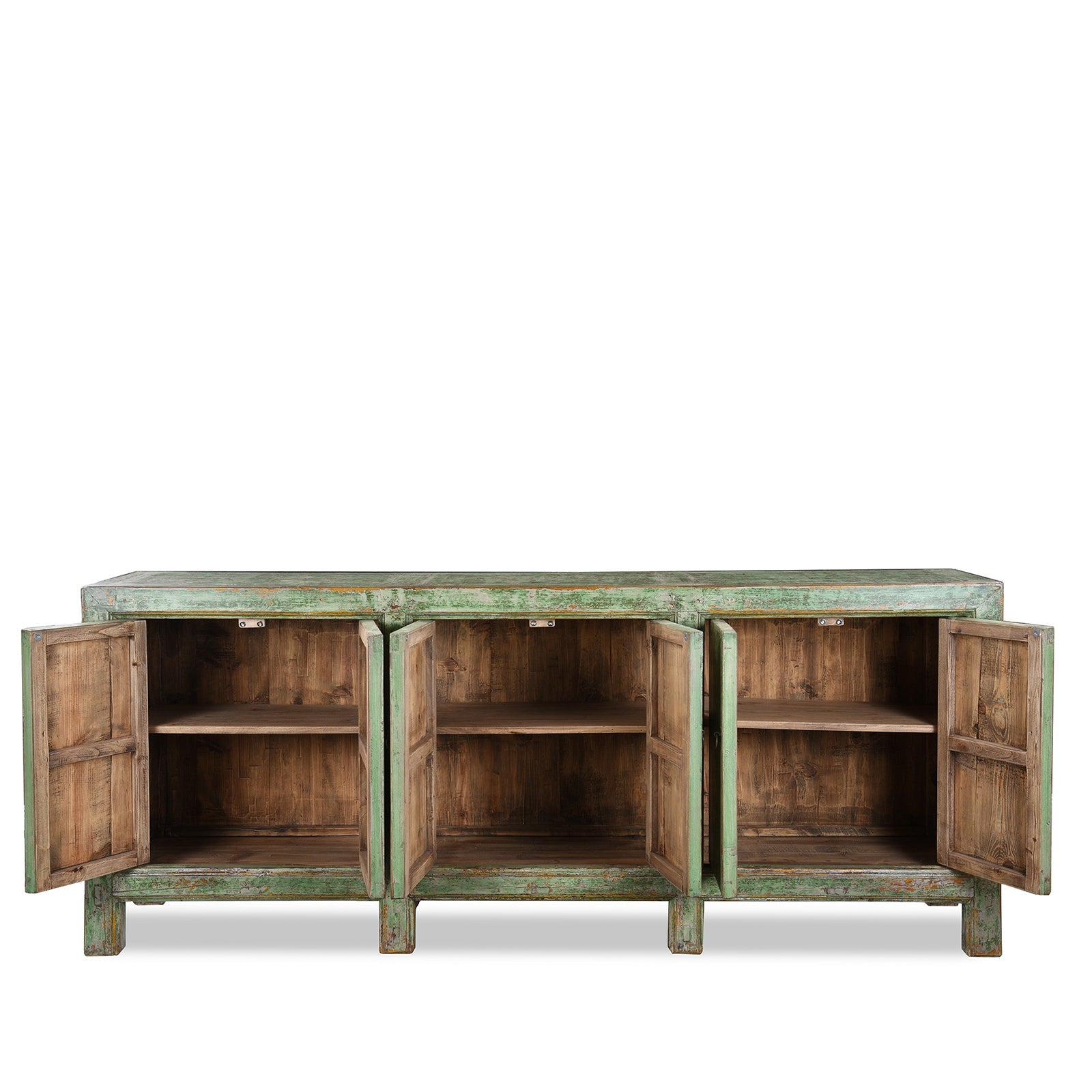 Green 6 Door Sideboard Made From Reclaimed Wood