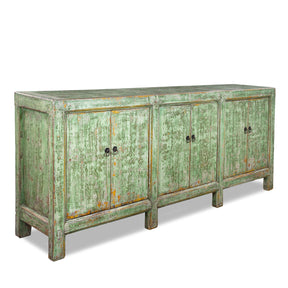 Green 6 Door Sideboard Made From Reclaimed Wood