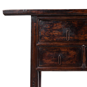 Chinese 7 Drawer Console Table - 19th Century
