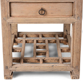 Pine Flower Stand From Tianjin -19th Century