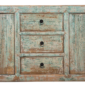 Green Painted Sideboard Made From Old Pine