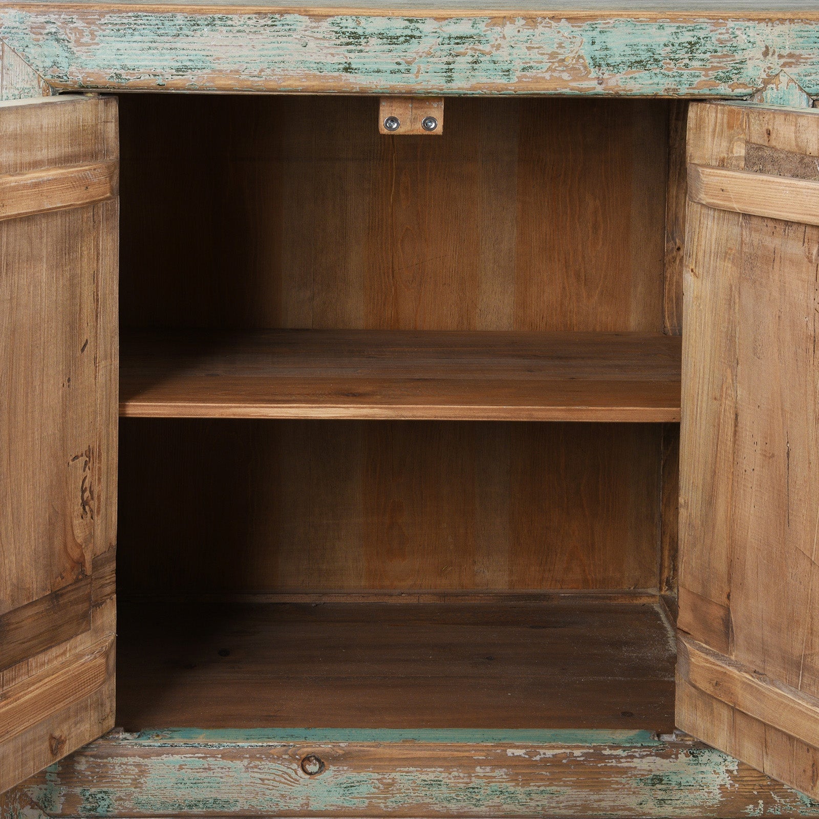 Green Painted Sideboard Made From Old Pine