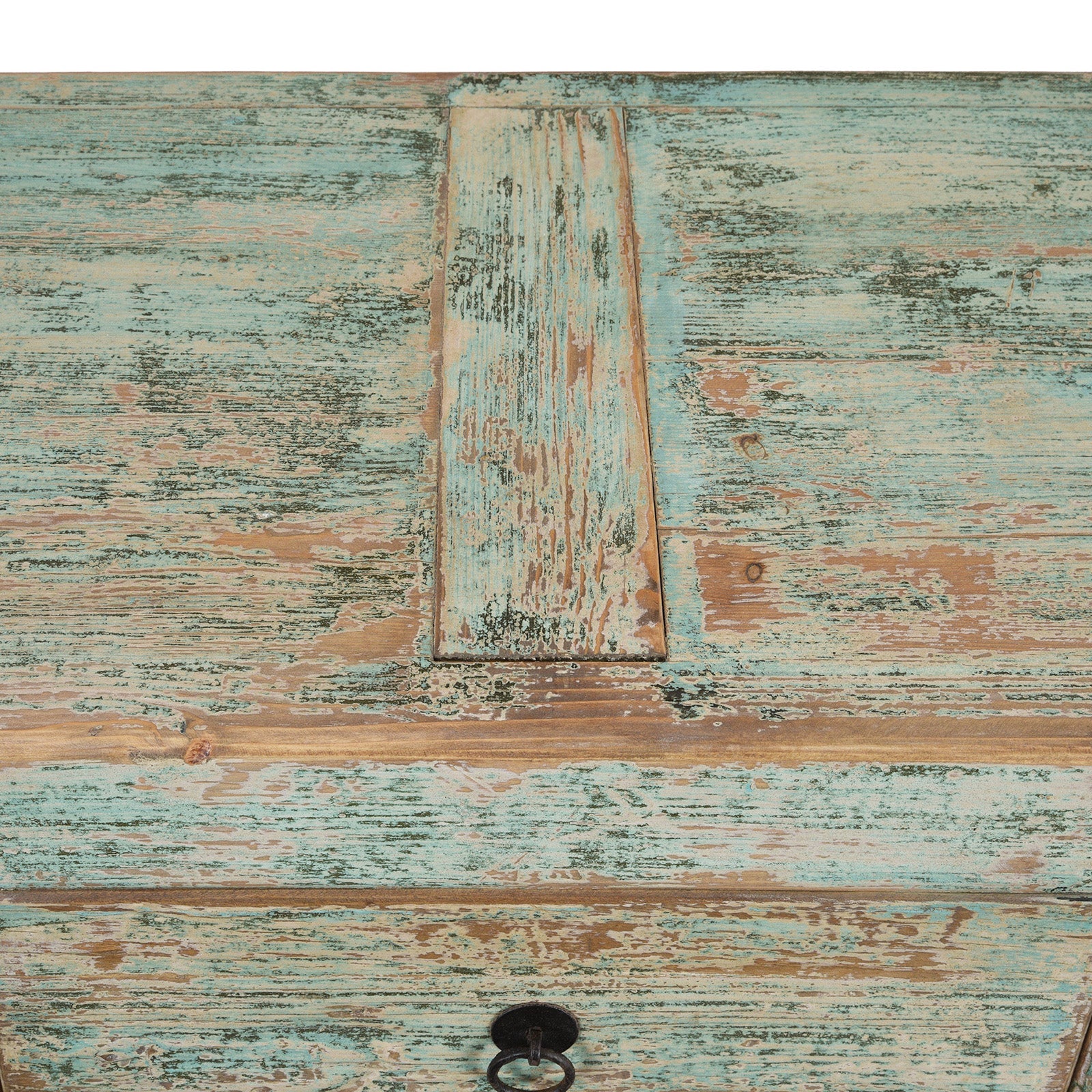Green Painted Sideboard Made From Old Pine