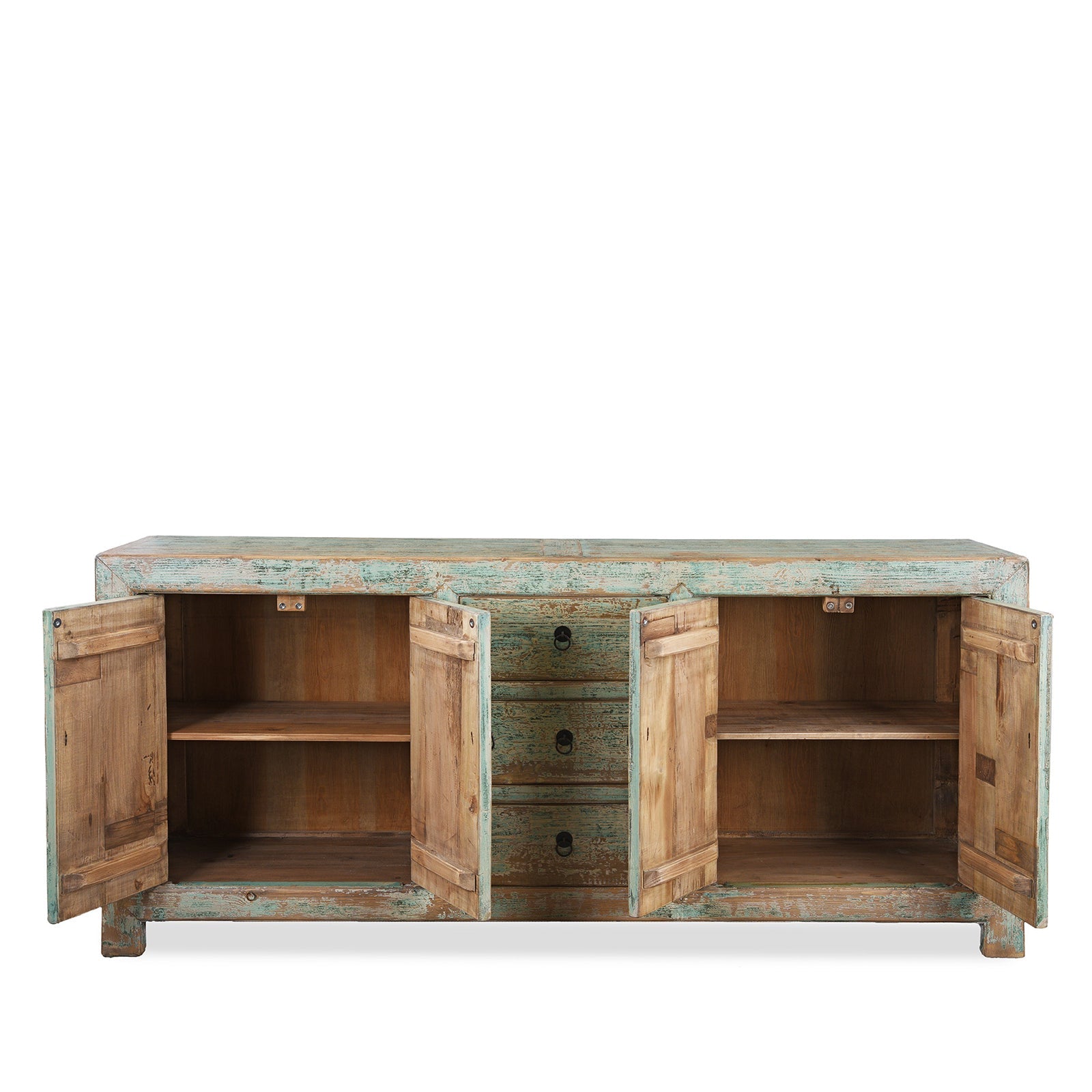 Green Painted Sideboard Made From Old Pine