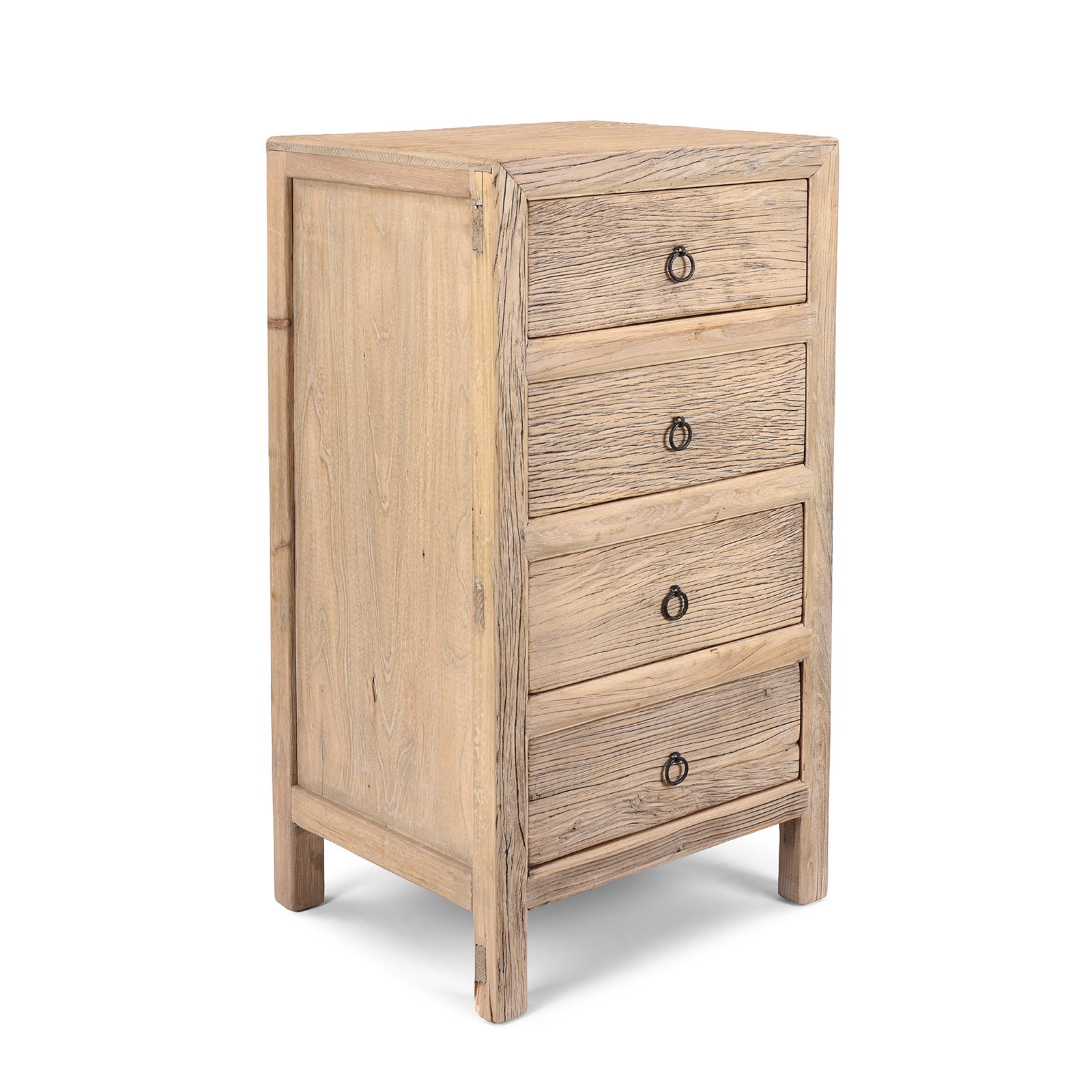 Rustic Sunbleached 4 Drawer Tallboy