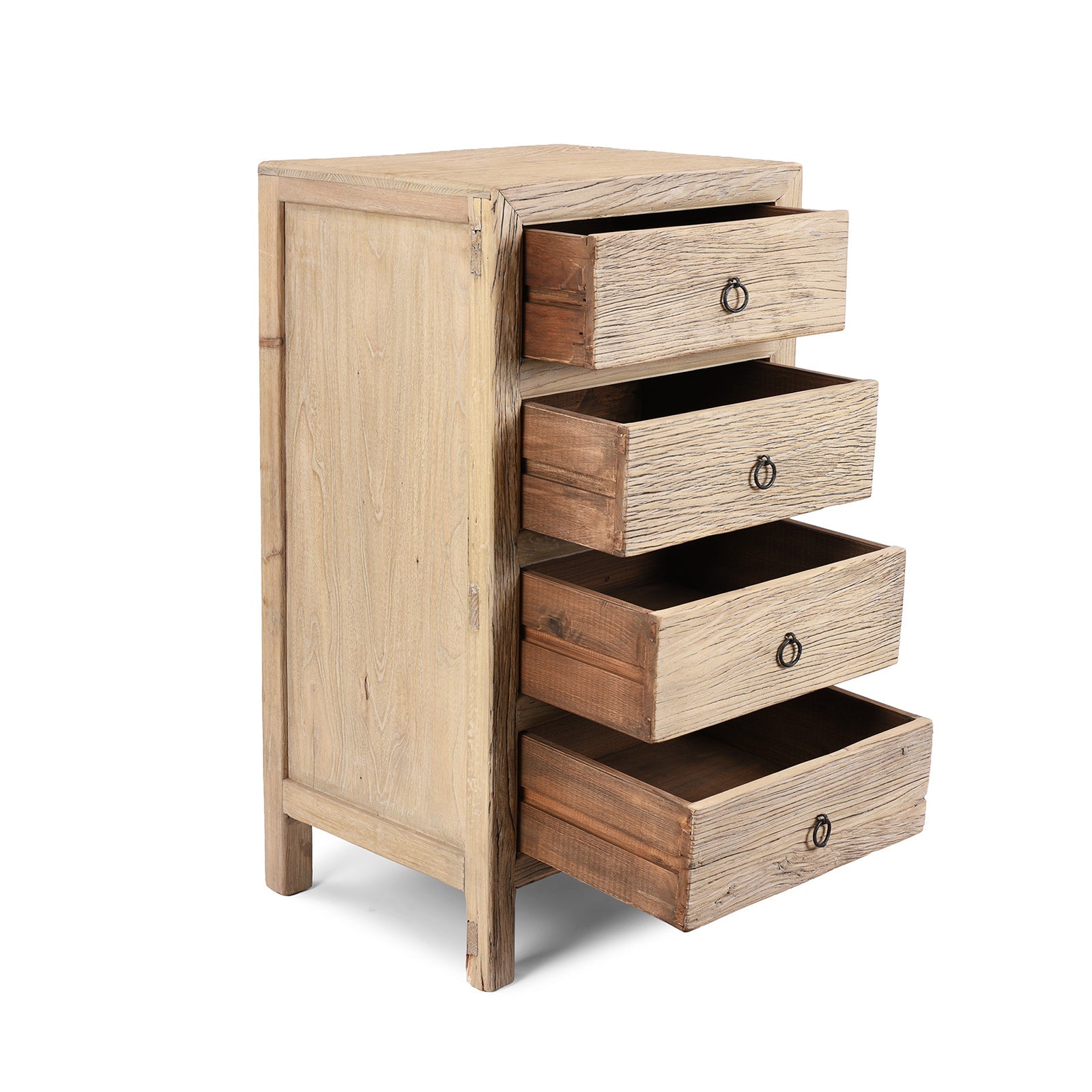 Rustic Sunbleached 4 Drawer Tallboy