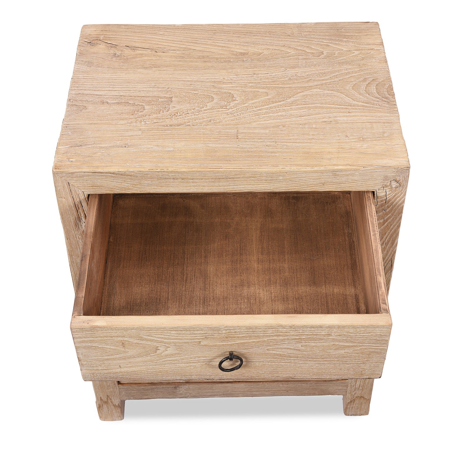 3 Drawer Bedside Cabinet Made From Old Elm
