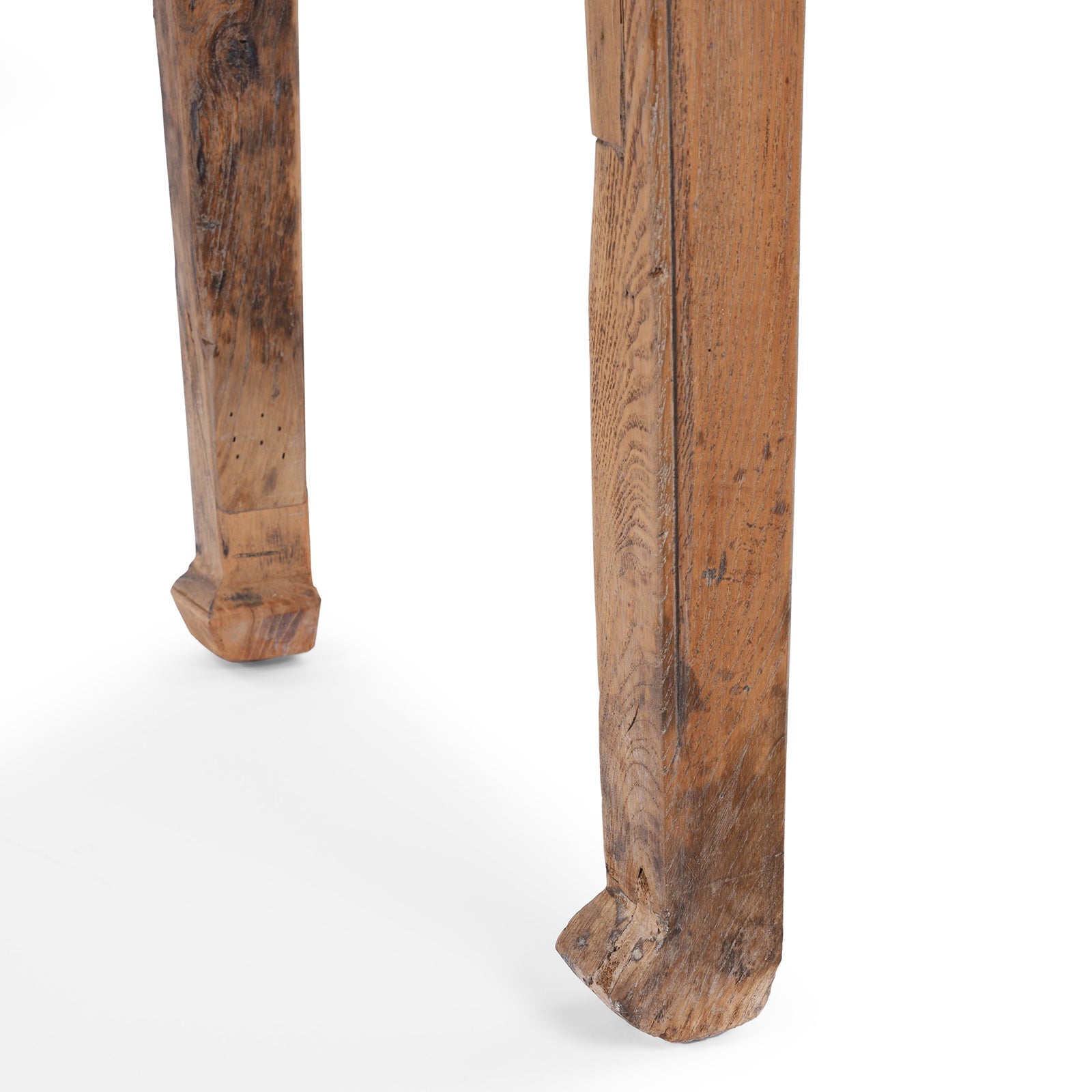 Antique 3 Drawer Bleached Wood Console Table