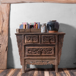 Carved Coffer Table From Shanxi - 19th Century