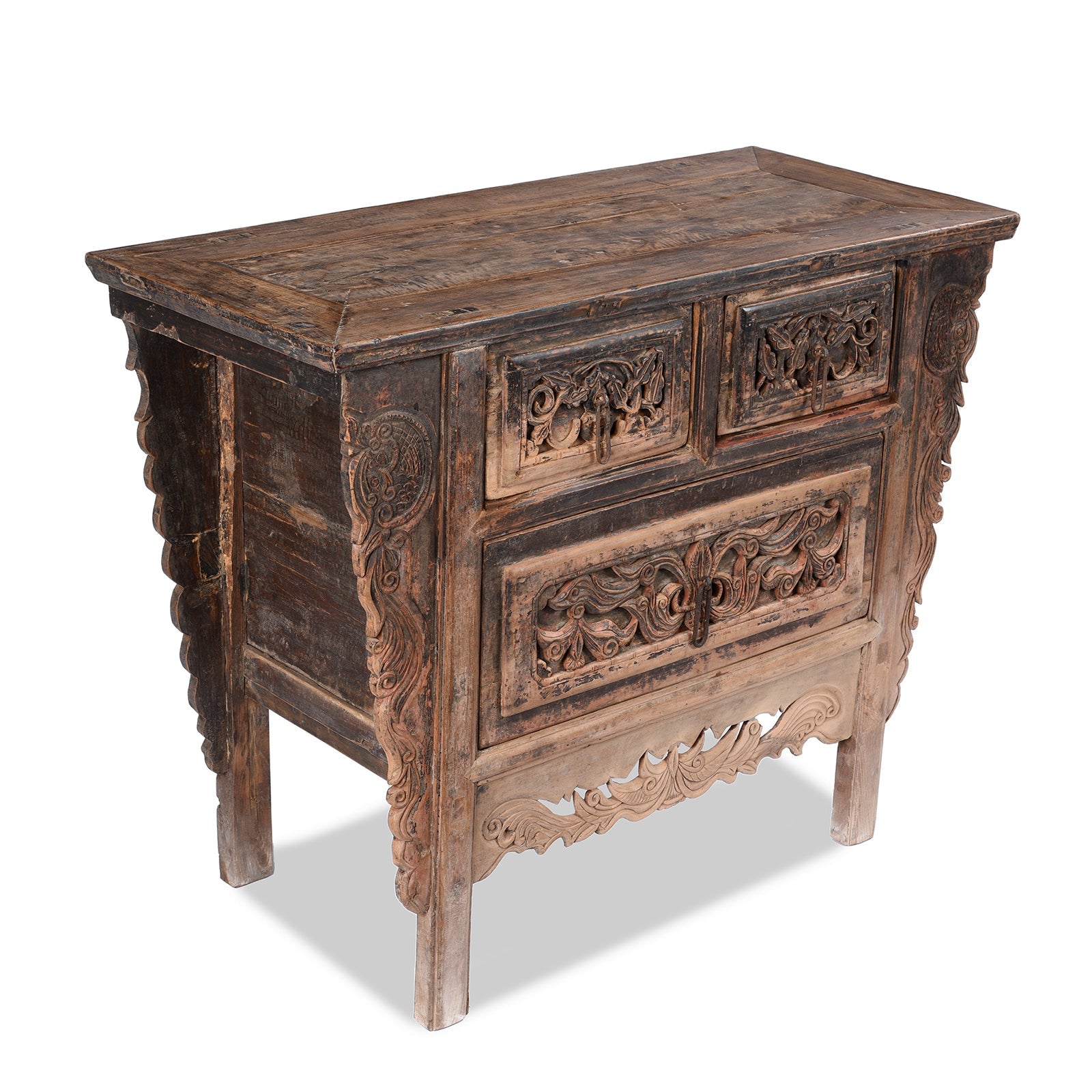 Carved Coffer Table From Shanxi - 19th Century
