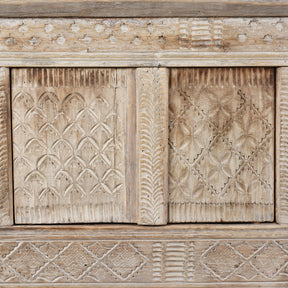 Carved Low Sideboard From Xinjiang - 19th Century