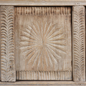 Carved Low Sideboard From Xinjiang - 19th Century