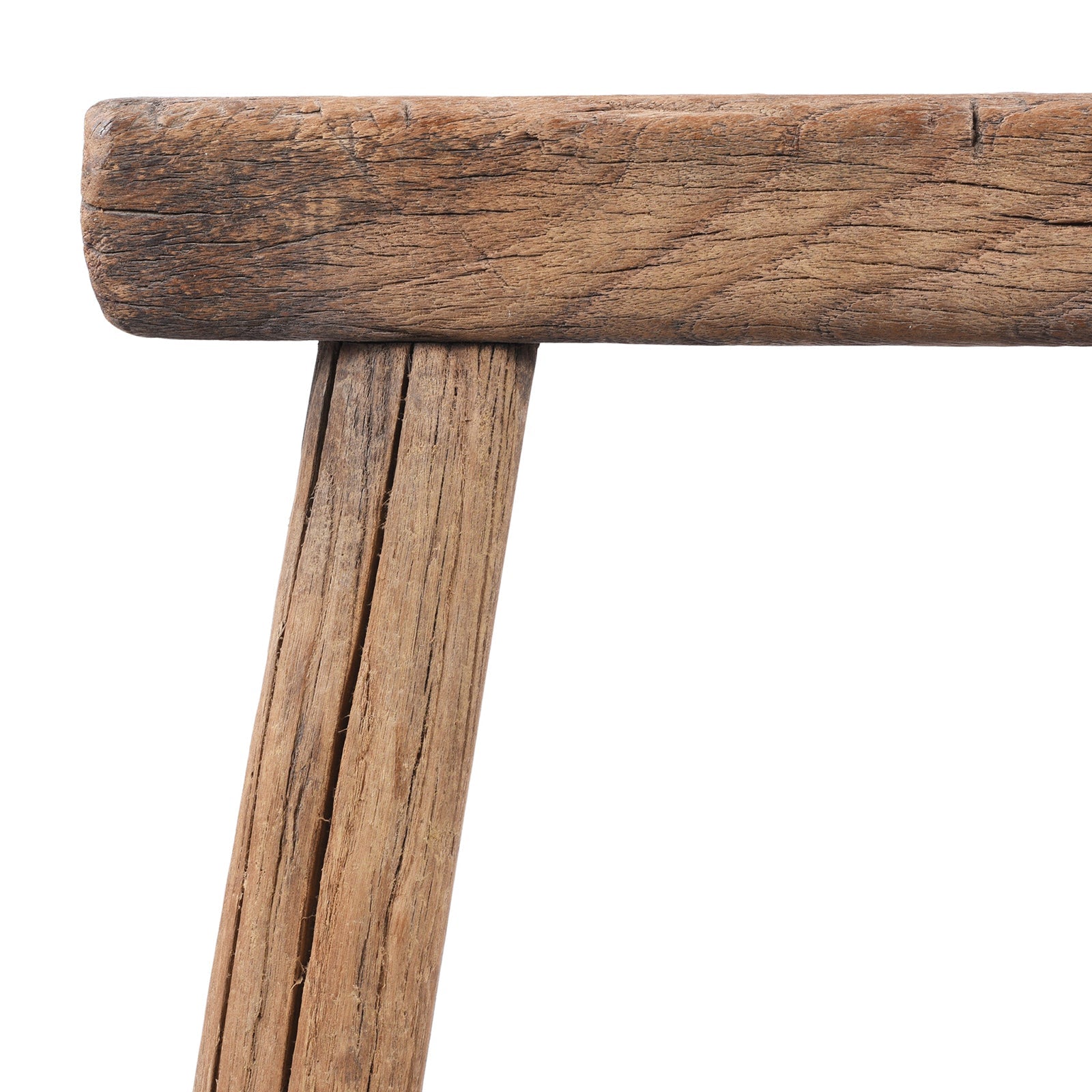 Bleached Elm Farmers Milking Stool - 19th Century