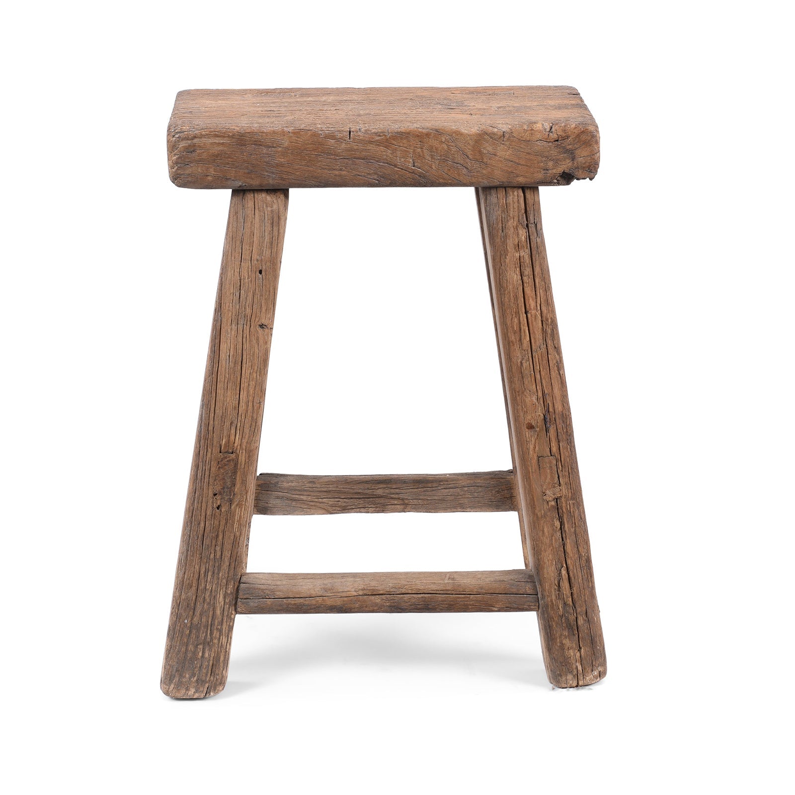 Bleached Elm Farmers Milking Stool - 19th Century