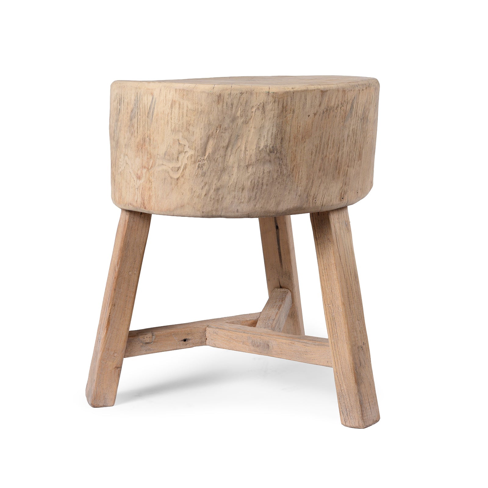 Farmers Chopping Block Stool - Yumu Elm