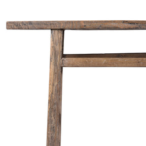 Bleached Elm Farmhouse Console Table - Late 19th Century