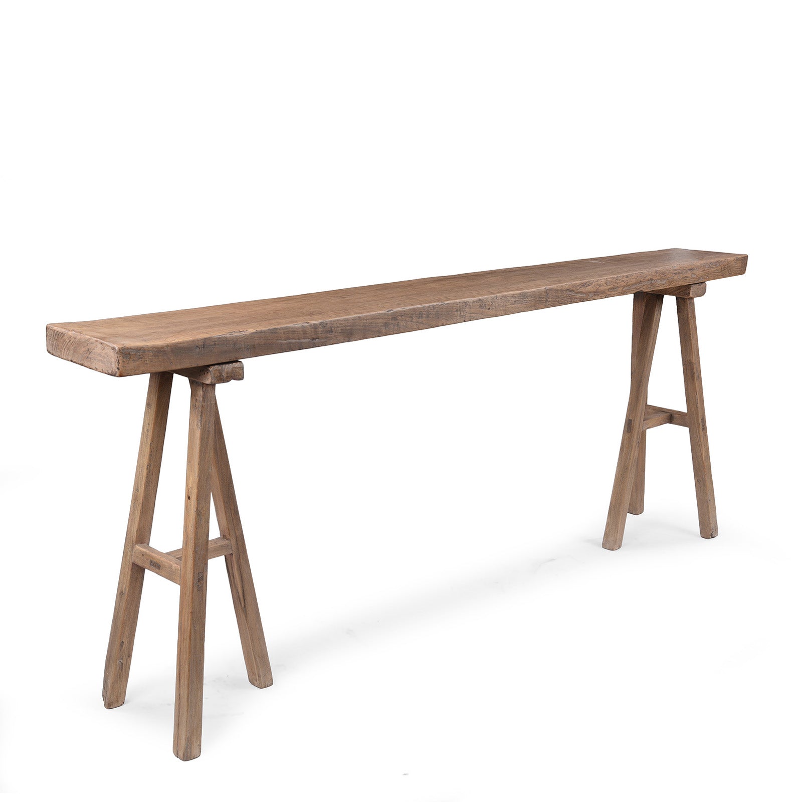 Trestle Console Table Made From Old Walnut