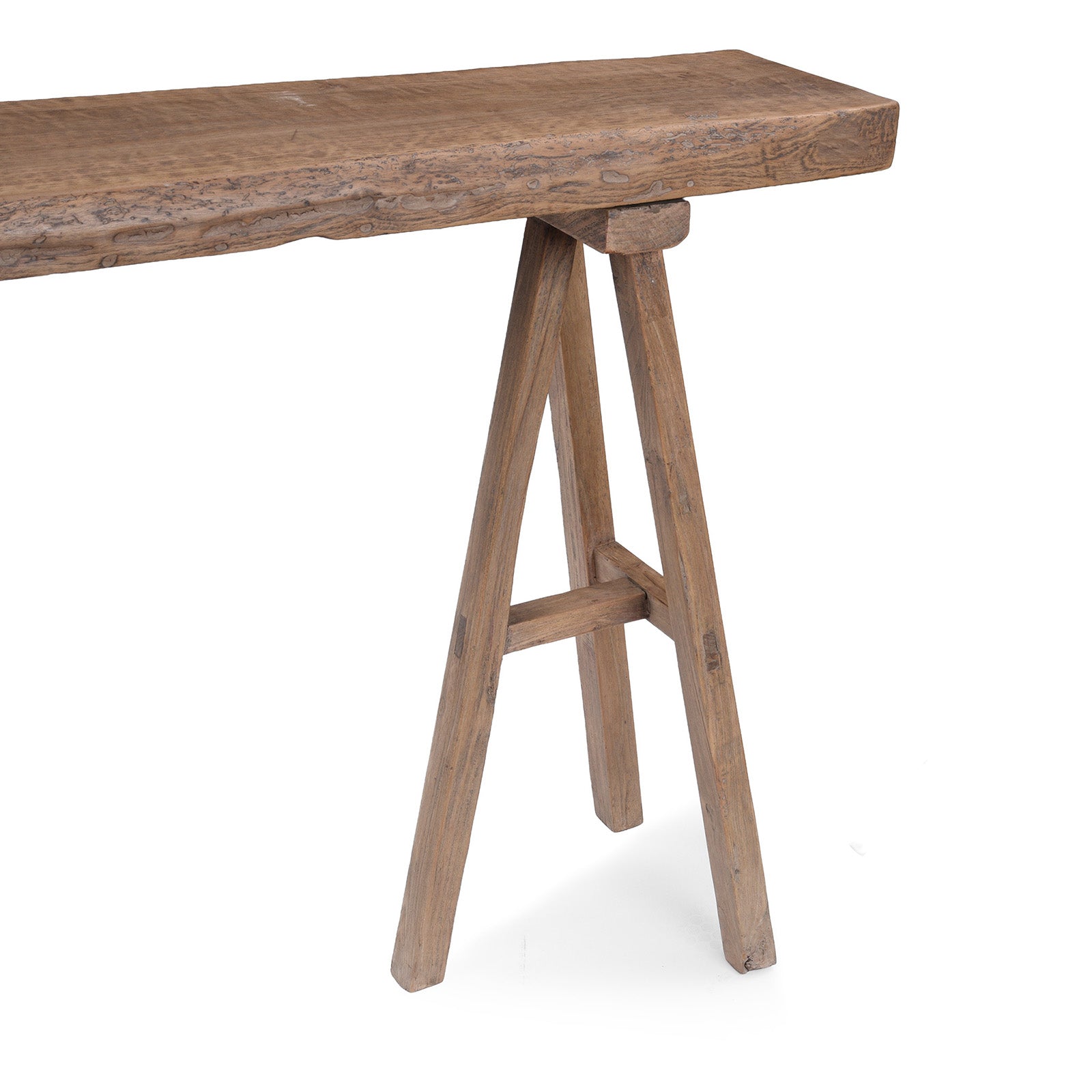 Trestle Console Table Made From Old Walnut