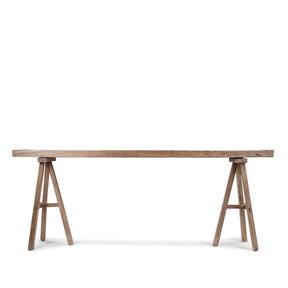 Trestle Console Table Made From Old Walnut
