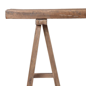 Trestle Console Table Made From Old Walnut
