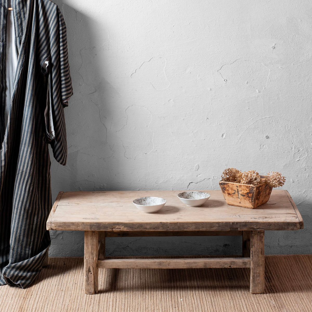 Bleached Farmhouse Coffee Table From Henan - Ca 1900