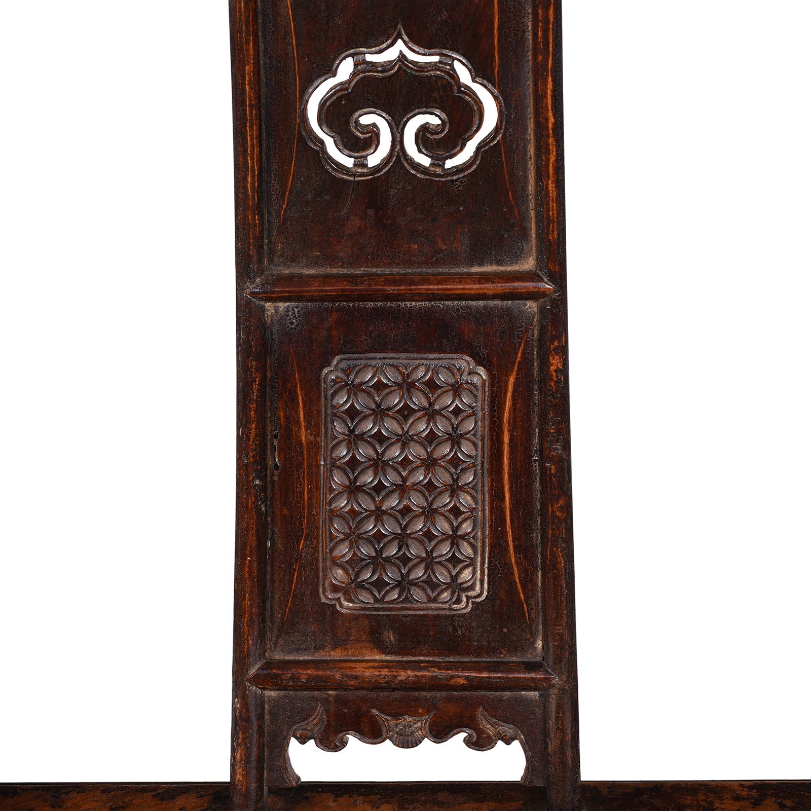 Short Backed Elm Southern Officials Hat Armchair - 19th Century