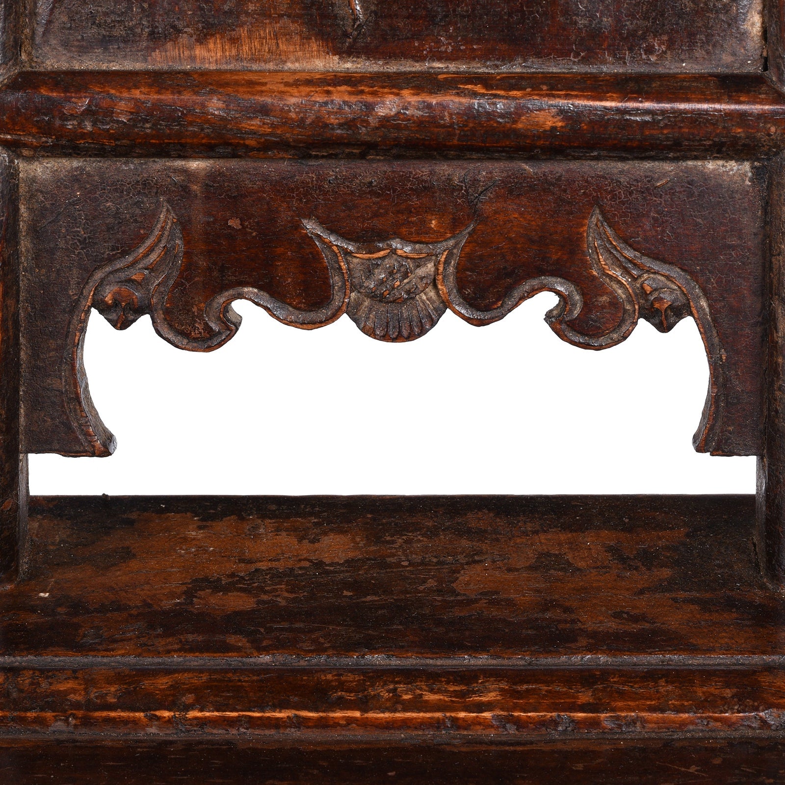 Short Backed Elm Southern Officials Hat Armchair - 19th Century