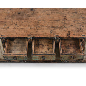Painted Kang Cabinet From Mongolia - 19th Century