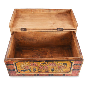 Painted Chest From Gansu - 19th Century
