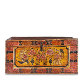 Painted Chest From Gansu - 19th Century