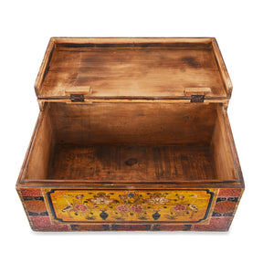 Painted Chest From Gansu - 19th Century