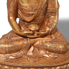 Gilt Brass Sitting Buddha - Dhyana Mudra