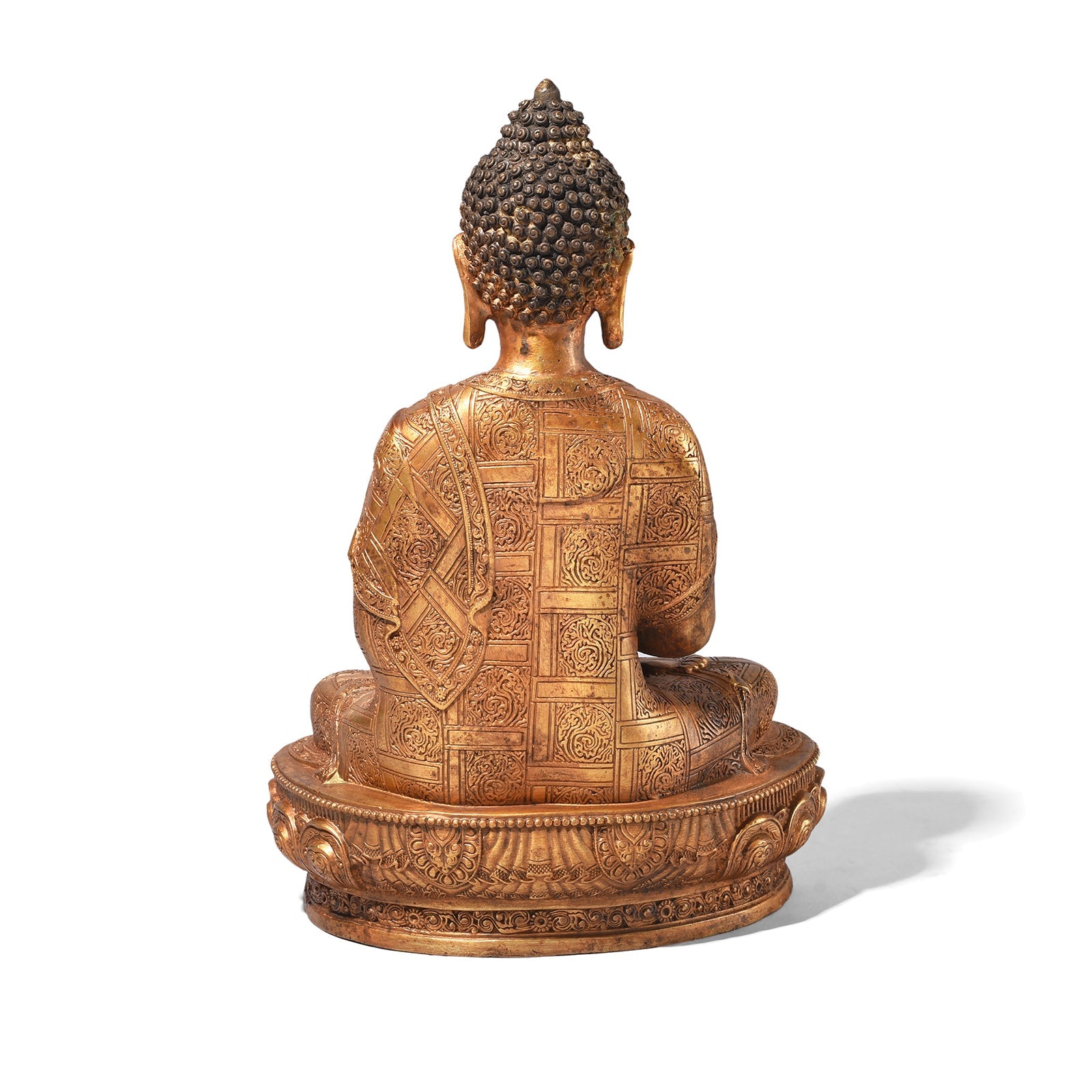 Gilt Brass Sitting Buddha - Dhyana Mudra