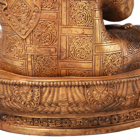 Gilt Brass Sitting Buddha - Dhyana Mudra
