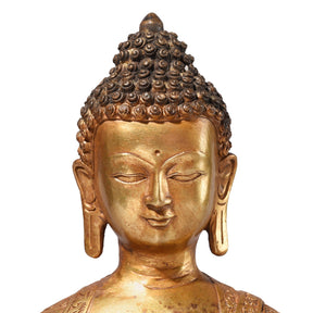 Gilt Brass Sitting Buddha - Dhyana Mudra