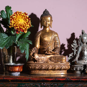Gilt Brass Buddha - Varada Mudra