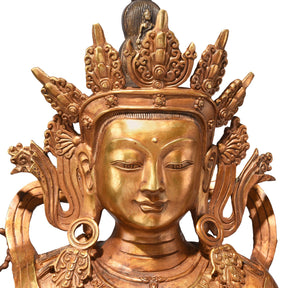 Gilt Bronze Four Armed Chenrezig (Avalokiteśvara) Statue